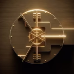 Zlatý trezor centrální banky s uloženými zlatými rezervami